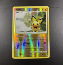 Pokemon Pichu 93/123 Mysterious Treasures Reverse Holo English 40 HP Morii - Image 1