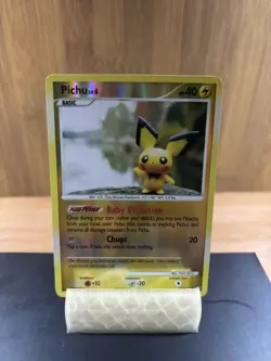 Pokemon Pichu 93/123 Mysterious Treasures Reverse Holo English 40 HP Morii - Image 2