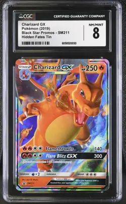Charizard Gx SM211 Holo Black Star Promos Pokemon CGC 8 Nm/Mint - Image 1