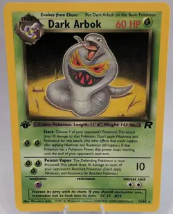 Pokemon TCG Team Rocket Dark Arbok 19/82 Rare Regular 1st Edition ENG MINT💎 - Image 1