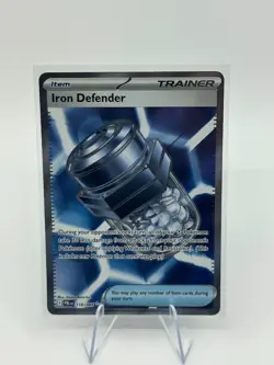 Iron Defender 110/084 Ultra Rare Pitch Black Pokemon Holo Near Mint - Image 1