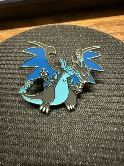 Pokemon Enamel Pin Mega Charazard X - Image 1