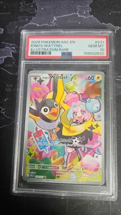 Pokemon 2026 Iono's Wattrel 231/217 IR Ascended Heroes GEM MINT PSA 10 - Image 1