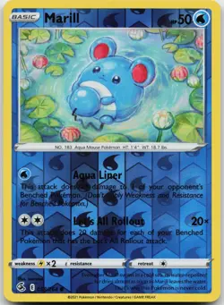 Marill 058/264 Common Fusion Strike Pokemon Reverse Holo Near Mint - Image 1