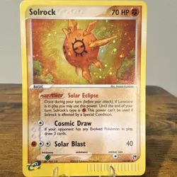 Nintendo Solrock 13/100 EX Sandstorm Holo Rare Eng 2003 70 HP - Image 1