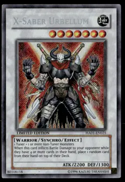 X-Saber Urbellum Hidden Arsenal HA01-EN025 Secret Rare Yugioh Lightly Played - Image 1