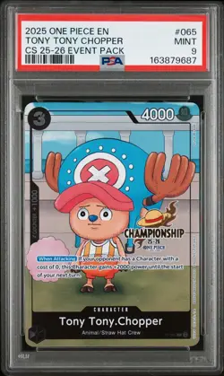 2025 One Piece EN CS 25-26 Event Pack #065 Tony Tony Chopper PSA 9 MINT - Image 1
