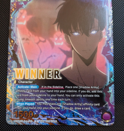 Sung Jinwoo Alt Art Winner Foil UEPR/SLG-1-019 NM - Union Arena Solo Leveling NM - Image 4