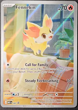 Fennekin Promo #80 CRI EN Chaos Rising ETB Black Star Promo Pokemon Card NM - Image 1