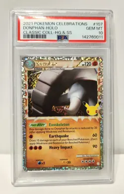 2021 Pokemon Celebrations Lot of 2 PSA 10 GEM MINT Cards: Donphan & Garchomp - Image 2
