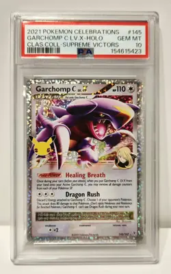2021 Pokemon Celebrations Lot of 2 PSA 10 GEM MINT Cards: Donphan & Garchomp - Image 3