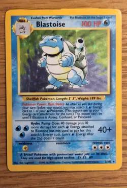 Blastoise Vintage Base Set 2/102 Holo Rare Pokemon Card WOTC HP - Image 1
