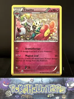 Pokemon Card FLOETTE XY139 Cosmos Holo Black Star Promo Played - Image 1
