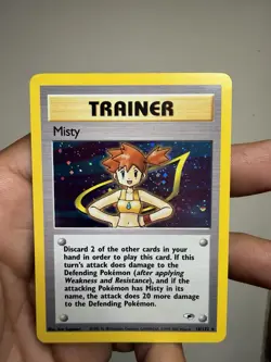Pokemon TCG Misty Gym Heroes Holo Rare Trainer Card 18/132 NM Foil Bleed - Image 1