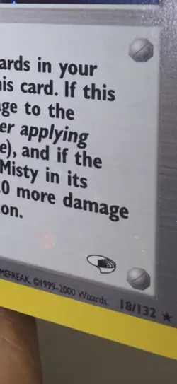 Pokemon TCG Misty Gym Heroes Holo Rare Trainer Card 18/132 NM Foil Bleed - Image 5