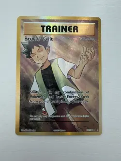 Pokemon TCG Evolutions Brock's Grit Holo Card 107/108 Full Art Ultra Rare - Image 1