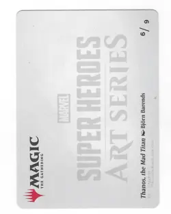 MTG: Marvels Superheroes - Thanos, Mad Titan (6/9) - Art Card - NM - Image 2