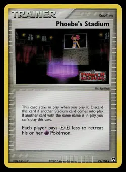 Pokemon Card Power Keepers Phoebe's Stadium 79/108 Uncommon Reverse Holo STAMPED - Image 1
