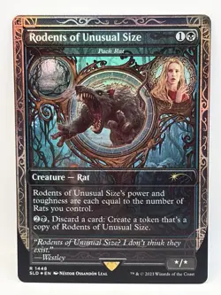 Rodents of Unusual Size - Pack Rat - FOIL BORDERLESS -MTG Secret Lair Drop - NM - Image 1