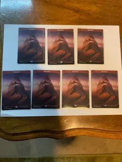 7 Count, Bulk, Magic: The Gathering Mountain Full Art Basic Land Unstable 215 - Image 1