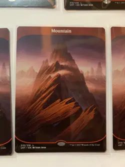 7 Count, Bulk, Magic: The Gathering Mountain Full Art Basic Land Unstable 215 - Image 2
