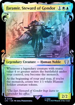 MTG FARAMIR, STEWARD OF GONDOR SHOWCASE SCROLL FOIL The Lord of the Rings NM - Image 1