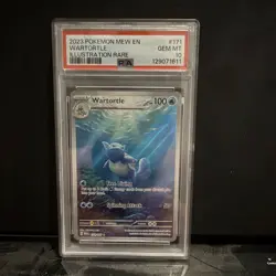 Pokemon PSA 10 2023 Wartortle 171/165 SV 151 Illustration Rare Holo EN - Image 1