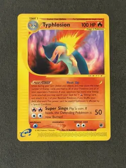 Pokemon TCG Typhlosion Expedition Base Set 65/165 Non Holo Rare - Image 1