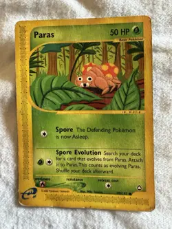 Nintendo Paras 099/147 Aquapolis 50 HP Common Basic Regular English 2002 - Image 1