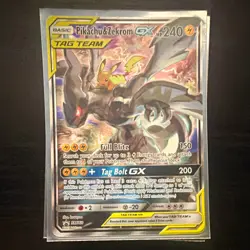 The Pokemon Company Pikachu & Zekrom GX SM168 TAG TEAM Promo Holo 240 HP Eng - Image 1