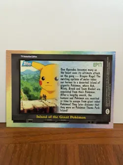 EP17 Topps Pokemon TV Animation Island Of The Giant Pokemon FOIL - Image 2