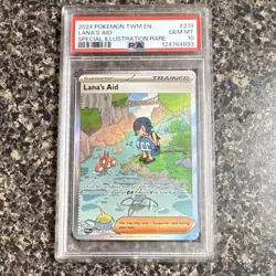 Pokemon TCG Lana's Aid 219/167 SV06 Twilight Masquerade SIR PSA 10 - Image 1