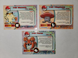 1999 Topps Pokemon TV Animation Series 1 #52 Meowth #45 Vileplume #46 Paras - Image 5