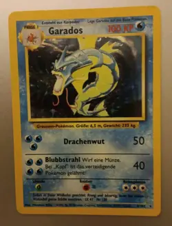 Gyarados 6/102 Base Set Holo Rare Vintage German GARADOS Pokemon TCG - Image 2