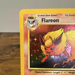 Wizards of the Coast Flareon 3/64 Jungle Unlimited Holo Rare Eng 70 HP 1999 - Image 2