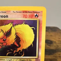 Wizards of the Coast Flareon 3/64 Jungle Unlimited Holo Rare Eng 70 HP 1999 - Image 3