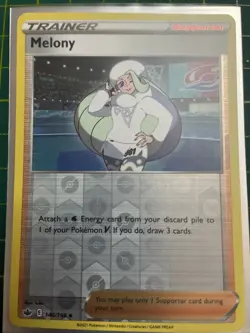 Pokemon TCG Melony Reverse Holo Chilling Reign Card 146/198 Trainer Card - Image 1