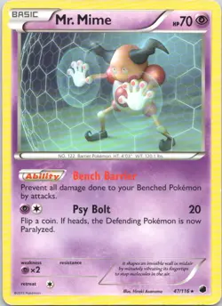 2013 Plasma Freeze Mr. Mime Rare #47/116 - Image 1