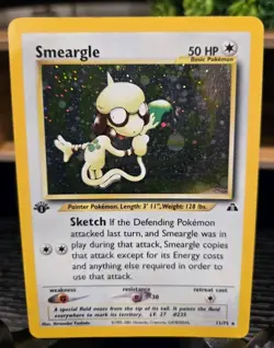 Smeargle 11/75 Neo Discovery 1st Edition Holo WOTC 2001 Pokemon LP - Image 1