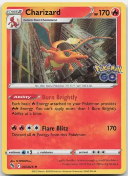 Charizard 010/078 - Pokemon Go - Holo Rare - Pokemon - Image 1