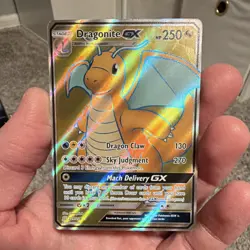 Pokemon Dragonite GX Sm-Unified Minds Ultra Rare Full Art Holo 250 HP Eng 2019 - Image 1