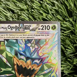Teal Mask Ogerpon ex SVP 166 Black Star Promo Full Art Rare Holo Mint NM - Image 4