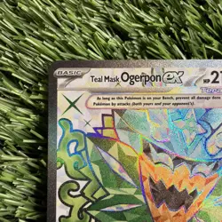 Teal Mask Ogerpon ex SVP 166 Black Star Promo Full Art Rare Holo Mint NM - Image 5