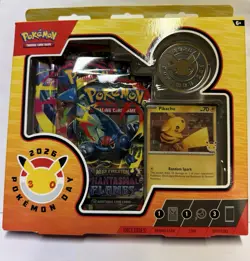 Pokemon Day 2026 30th Collection Pikachu Promo Coin 3 Booster Packs Sealed Box - Image 1