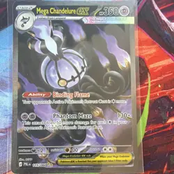 Nintendo Mega Chandelure EX 115/084 PBLN Full Art Holo EN Pokemon TCG - Image 1