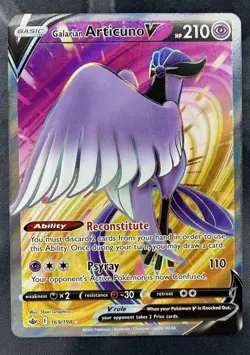 2021 Pokemon Chilling Reign Galarian Articuno V Full Art 169/198 NM MT - Image 1