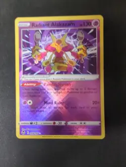 Radiant Alakazam 059/195 Silver Tempest Pokemon LP reverse Holo - Image 1