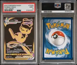 PSA 9 Mew VMAX TG30/TG30 Secret Rare Full Art Holo Lost Origin TG - Image 3
