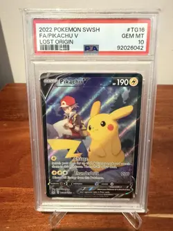 2022 PIKACHU V TG16/TG30 LOST ORIGIN SWSH POKEMON PSA 10 - Image 1