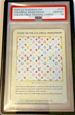 PSA 10 Louis Vuitton x Takashi Murakami Colorful Monogram Trading Card 016 Japan - Image 1